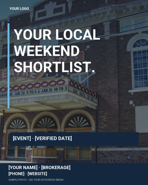 Local-weekend shortlist